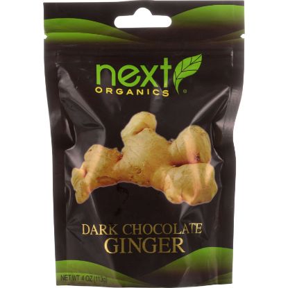 Next Organics Dark Chocolate Cubes - Ginger - Case of 6 - 4 oz.