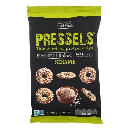 Pressels Pretzel Chips - Sesame - Case of 12 - 7.1 oz.