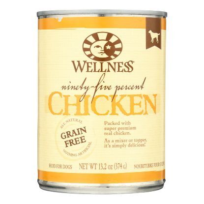 Wellness Dog Canned Food - 95% Chicken - Case of 12 - 13.2 oz.