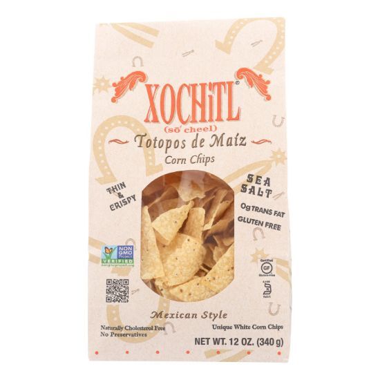 Xochitl Corn Chips - White Corn - Case of 10 - 12 oz.