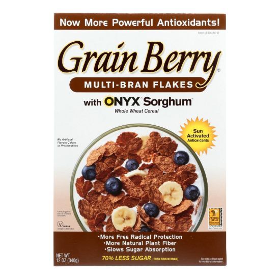 Grain Berry Antioxidants Whole Grain Cereal - Bran Flakes - Case of 6 - 12 oz.