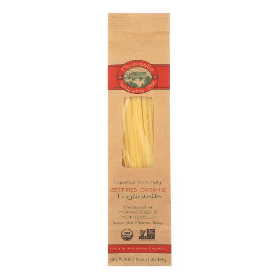 Montebello Organic Pasta - Tagliatelle - Case of 12 - 1 lb.