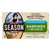 Season Sardines In Olive Oil  - Case of 12 - 4.375 OZ