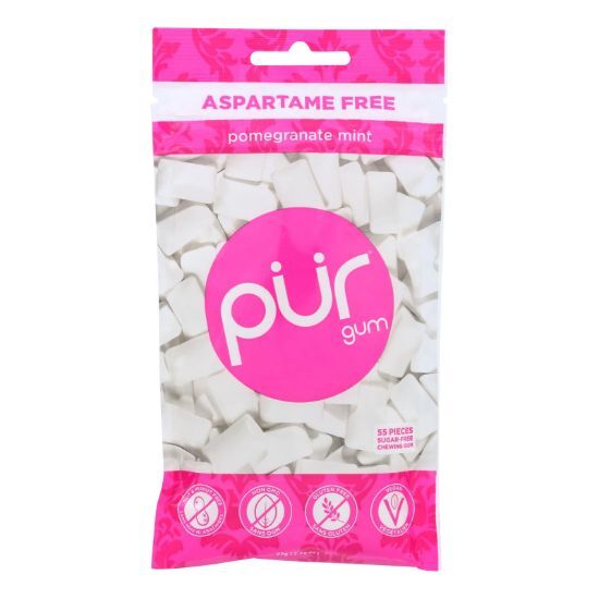 Pur Pomegranate Mint Gum  - Case of 12 - 2.72 OZ