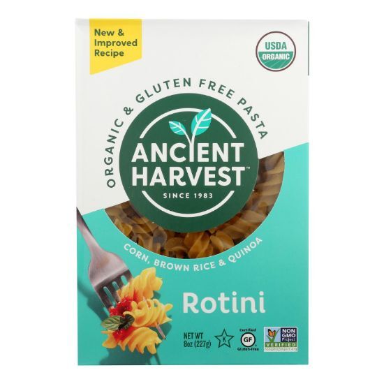 Ancient Harvest Organic Gluten Free Quinoa Supergrain Pasta - Rotelle - Case of 12 - 8 oz
