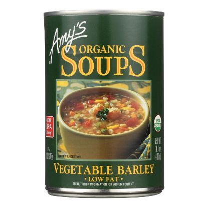 Amy's - Organic Low Fat Vegetable Barley Soup - Case of 12 - 14.1 oz