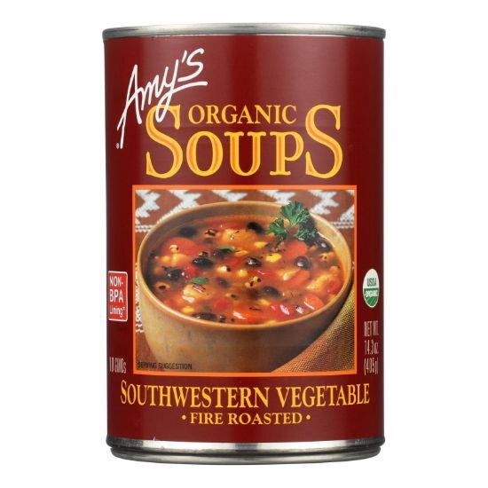Amy's - Organic Fire Roasted Southwestern Vegetable Soup - Case of 12 - 14.3 oz