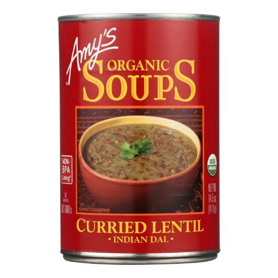 Amy's - Curried Lentil Soup -Made with Organic Ingredients - Case of 12 - 14.5 oz