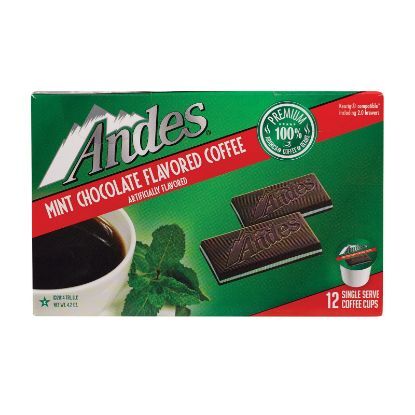 andes Mints Coffee - Mint Chocolate - Kcups - Case of 6 - 12 count