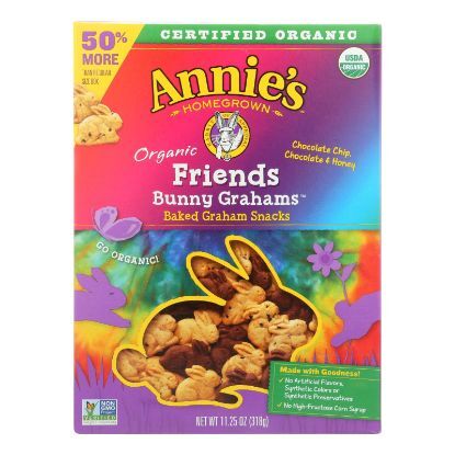 Annie's Homegrown Bunny Grahams - Organic - Friends - Case of 6 - 11.25 oz