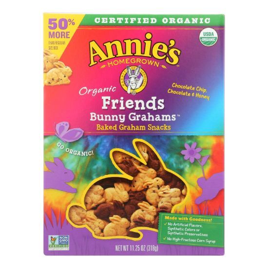 Annie's Homegrown Bunny Grahams - Organic - Friends - Case of 6 - 11.25 oz