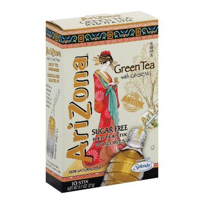 Arizona Tea Sugar Free Green Tea Powder Stick - Case of 12 - 10 count