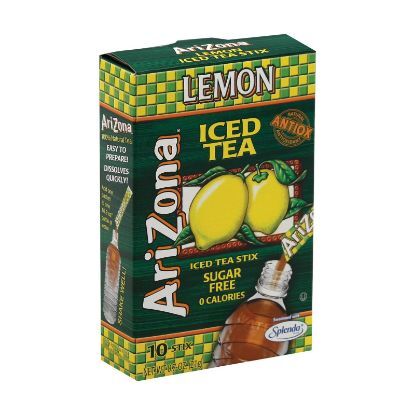 Arizona Tea Sugar Free Lemon Stick Tea Powder - Case of 12 - 10 count