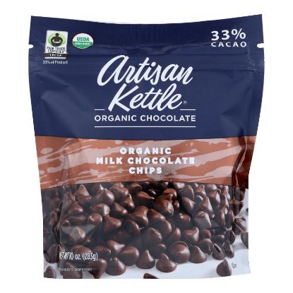 Artisan Kettle Chocolate Chips - Organic - Milk - Case of 6 - 10 oz