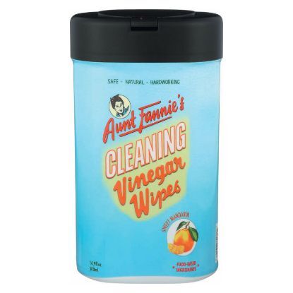 Aunt Fannies Vinegar Wipes - Sweet Mandarin - Case of 6 - 35 count