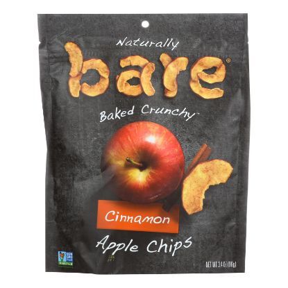 Bare Fruit Apple Chips - Cinnamon - Case of 12 - 3.4 oz