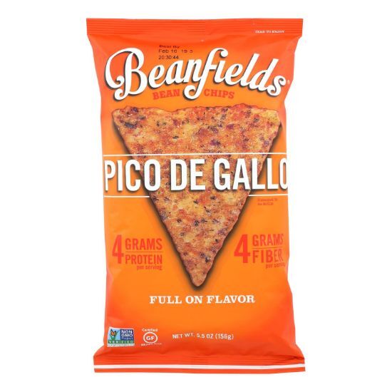 Beanfields - Bean and Rice Chips - Pico De Gallo - Case of 6 - 5.5 oz