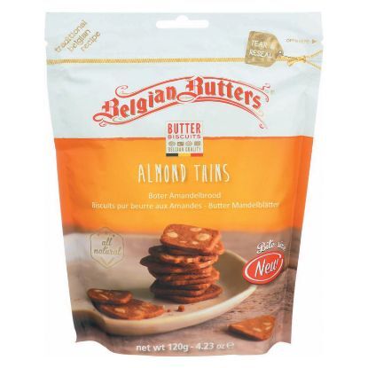 Belgian Butters Almond Thins - Case of 8 - 4.23 oz