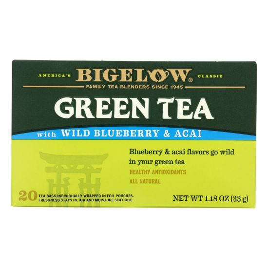 Bigelow Tea Green Tea with Blueberry - Case of 6 - 20 BAG