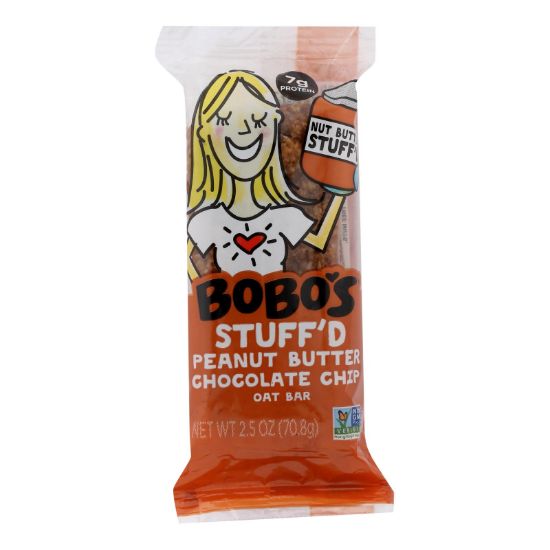 Bobo's Oat Bars - Oat Bar - Peanut Butter Filled Chocolate Chip - Case of 12 - 2.5 oz