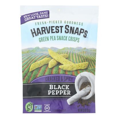 Calbee Snapea Crisp - Snapea Crisps - Black Pepper - Case of 12 - 3.3 oz