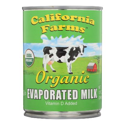 California Farms Organic Evaporated Milk - Case of 24 - 12 fl oz