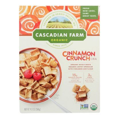 Cascadian Farm Organic Cereal - Cinnamon Crunch - Case of 10 - 9.2 oz