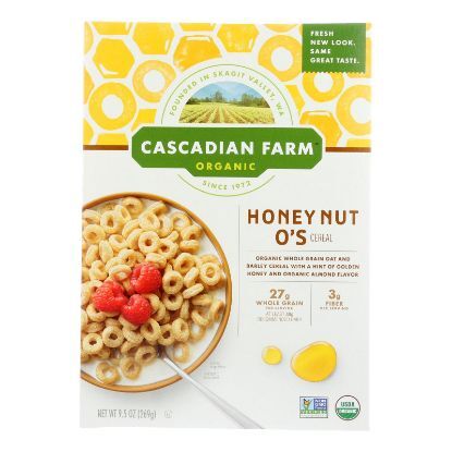 Cascadian Farm Organic Cereal - Honey Nut Os - Case of 12 - 9.5 oz