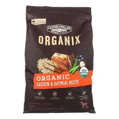 Castor and Pollux Organix - Organic - Dog - Chicken/Oatmeal - Case of 1 - 10 lb.