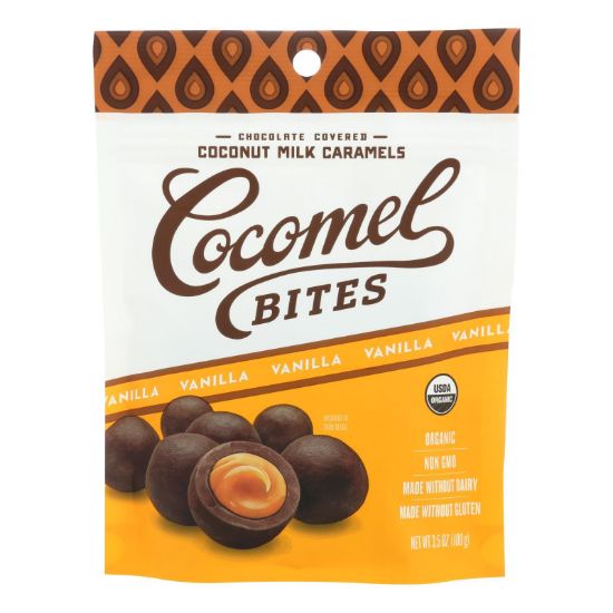 Cocomel - Carmel Bite - Organic - Vanilla - Case of 6 - 3.5 oz