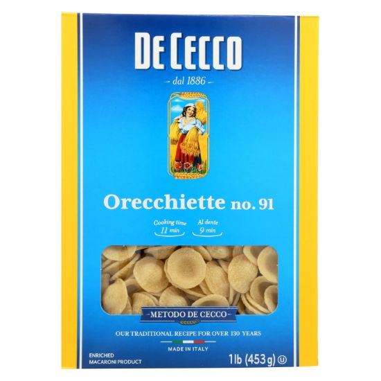 De Cecco Pasta - Pasta - Orecchiette - Case of 12 - 16 oz