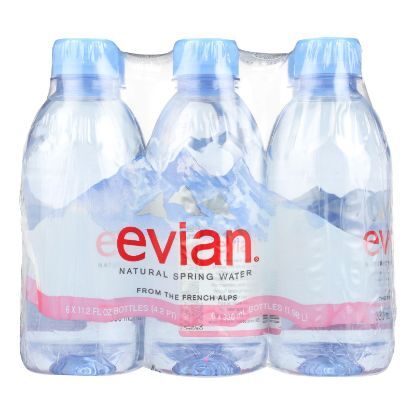 Evians Spring Water Spring Water - Natural - Case of 4 - 6/11.2fl oz