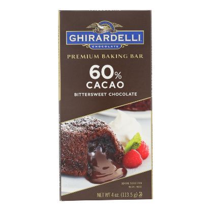 Ghirardelli Premium Baking Bar - 60% Cacao Bittersweet Chocolate - Case of 12 - 4 oz