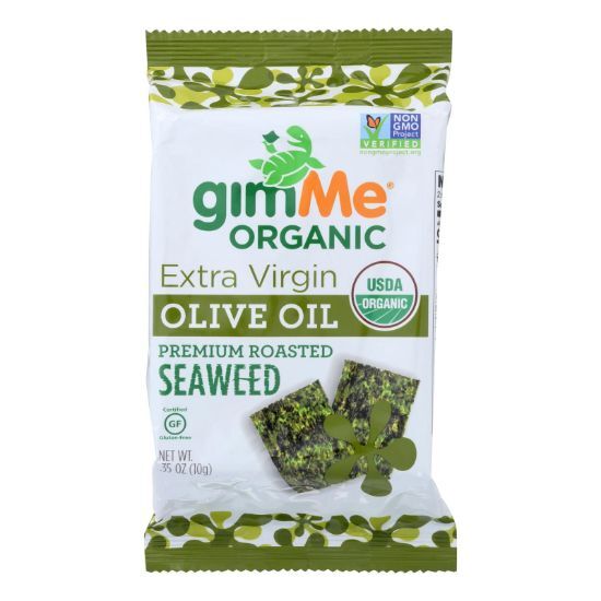 Gimme Seaweed Snacks Seaweed Snack - Organic - Extra Virgin Olive Oil - Case of 12 - .35 oz