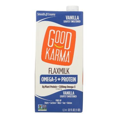 Good Karma Flax Milk - Protein - Vanilla - Case of 6 - 32 fl oz