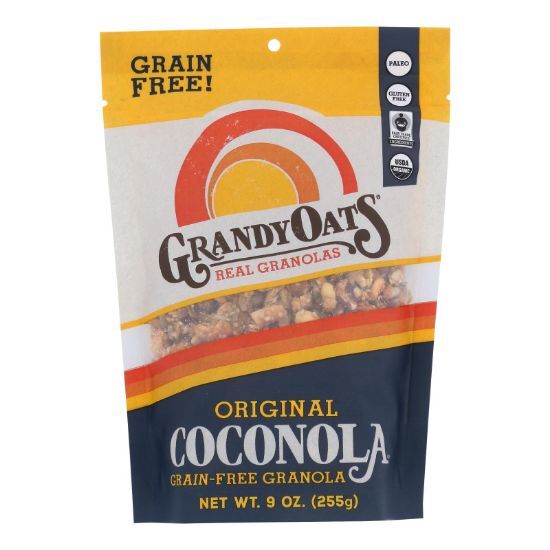 Grandy Oats Organic Granola - Original Coconola - Case of 6 - 9 oz