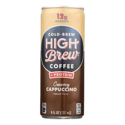 High Brew Coffee Cold Brew Coffee - Creamy Cappuccino - Case of 12 - 8 fl oz