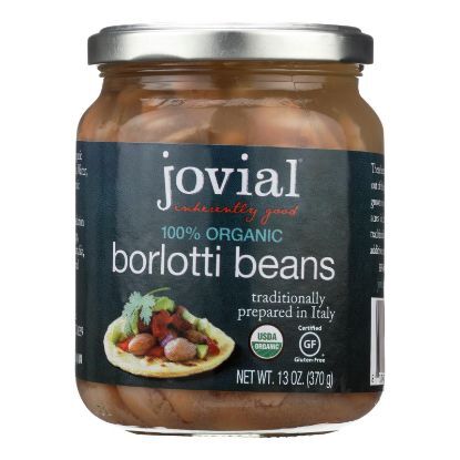 Jovial - 100 Percent Organic Borlotti Beans - Case of 6 - 13 oz