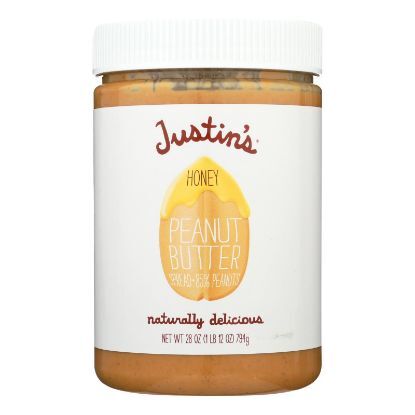 Justin's Nut Butter Peanut Butter - Honey - Case of 6 - 28 oz.