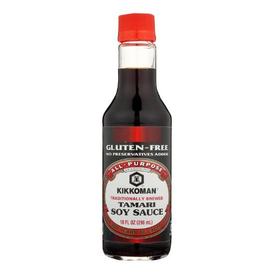 Kikkoman Tamari Soy Sauce - Naturally Brewed - Case of 6 - 10 fl oz