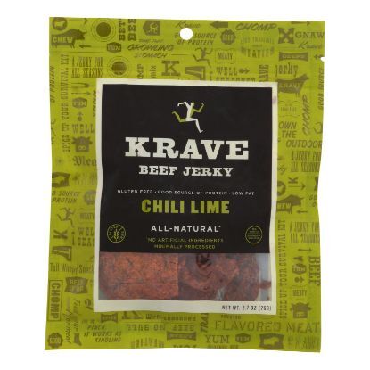 Krave Beef Jerky - Chili Lime - Case of 8 - 2.7 oz