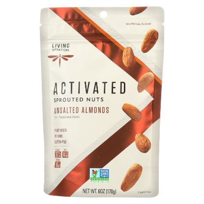 Living Intentions Activated Sprouted Almond - Unsalted - Case of 6 - 6 oz