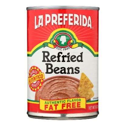 La Preferida Refried Beans - Fat Free - Case of 12 - 16 oz
