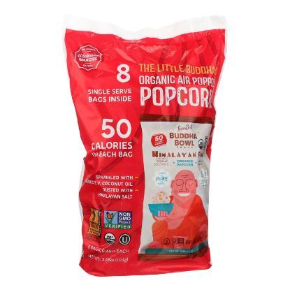 Lesser Evil Organic Air Popped Popcorn - Himalayan Pink - Case of 12 - 8/.46 oz