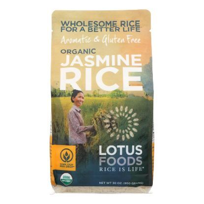 Lotus Foods Organic - Rice - White - Jasmine - Case of 6 - 30 oz