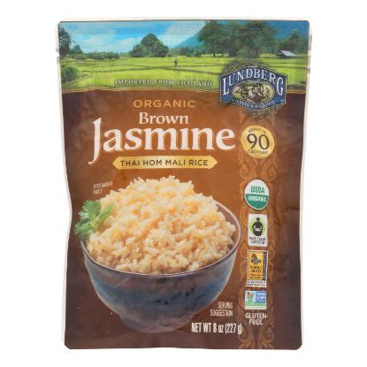 Lundberg Family Farms Organic Thai Rice - Brown Jasmine - Case of 6 - 8 oz