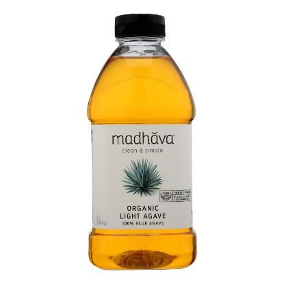 Madhava Honey Agave Nectar - Organic - Light - Case of 4 - 46 oz