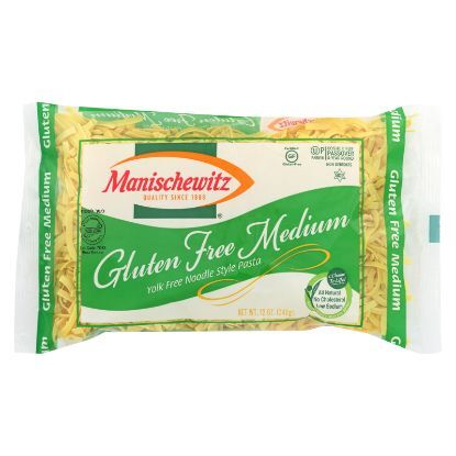 Manischewitz Egg Noodles - Gluten Free Yolk Free Medium - Case of 12 - 12 oz