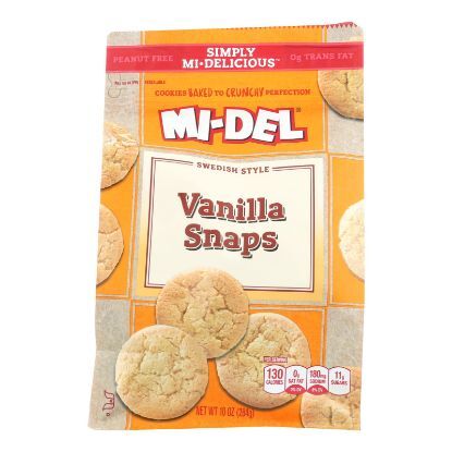 Midel Cookies - Vanilla Snaps - Case of 8 - 10 oz