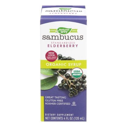 Nature's Way - Organic Sambucus - Elderberry Syrup - 4 fl oz
